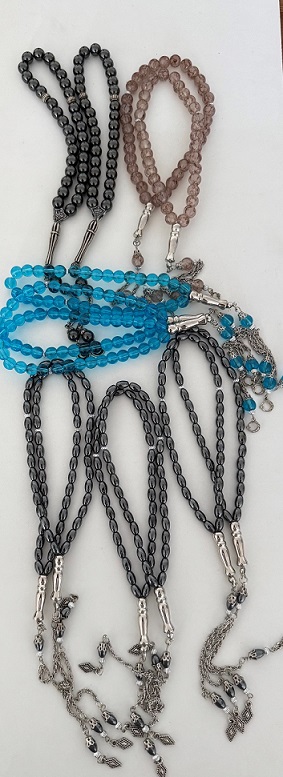 Set 13 Tasbih je 33 Perlen, mit Elastischenband