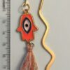 Lesezeichen Fatimas Hand-Neon orange Emaille